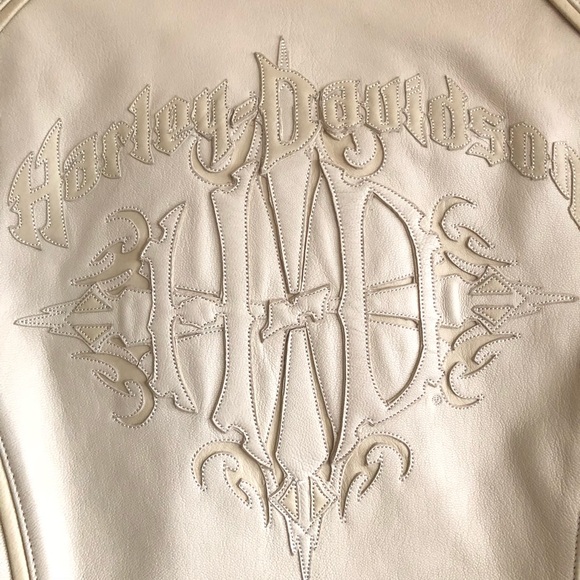 Jackets & Blazers - NWOT HD RARE creme leather jacket
